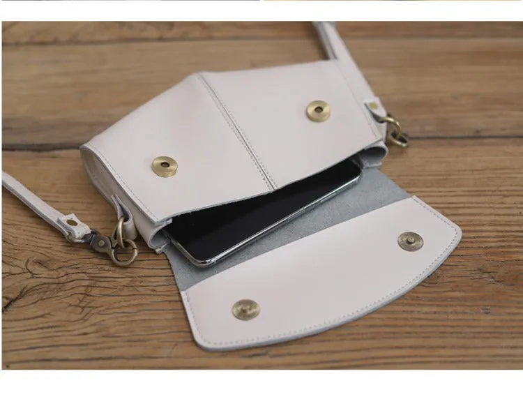 Cute LEATHER Side Bags Sling Bag Brown WOMEN Saddle SHOULDER BAG Small Crossbody Purses FOR WOMEN