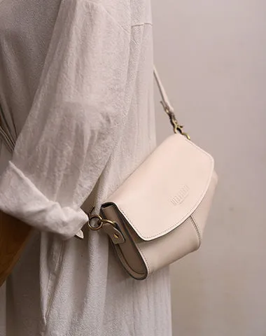 Cute LEATHER Side Bags Sling Bag Brown WOMEN Saddle SHOULDER BAG Small Crossbody Purses FOR WOMEN