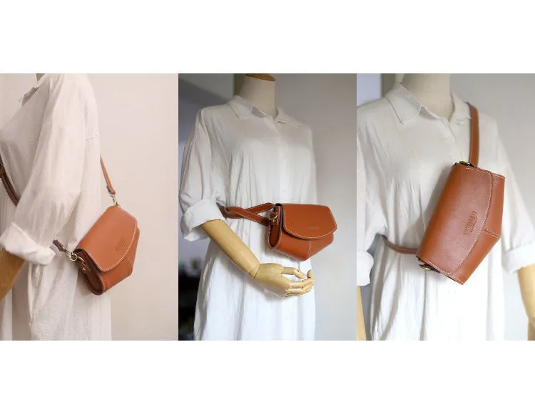 Cute LEATHER Sling Bag Side Bags White WOMEN Saddle SHOULDER BAG Small Crossbody Purses FOR WOMEN