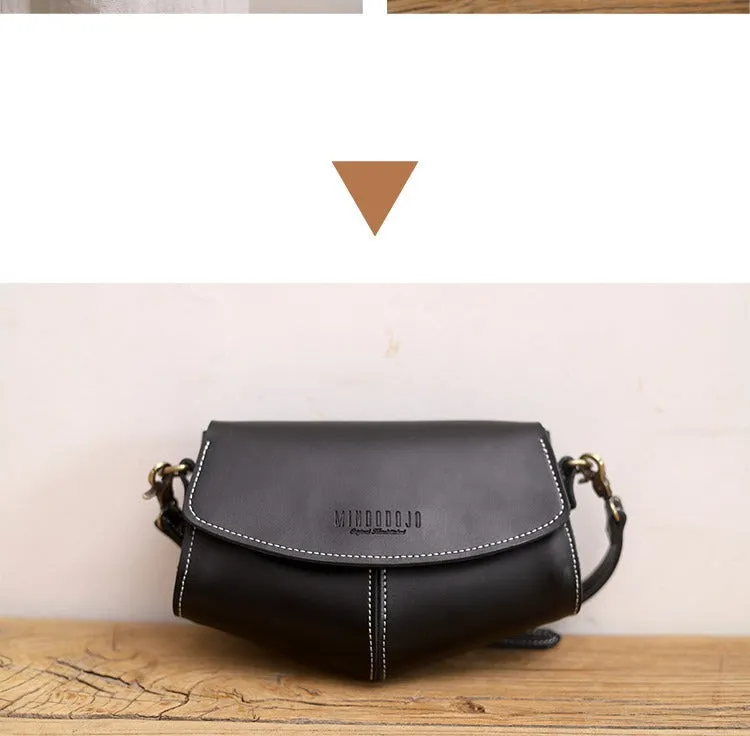 Cute LEATHER Sling Bag Side Bags White WOMEN Saddle SHOULDER BAG Small Crossbody Purses FOR WOMEN
