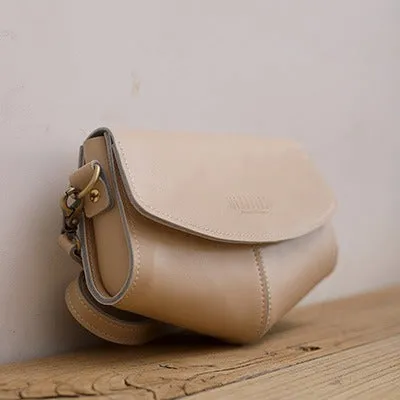 Cute LEATHER Sling Bag Side Bags White WOMEN Saddle SHOULDER BAG Small Crossbody Purses FOR WOMEN