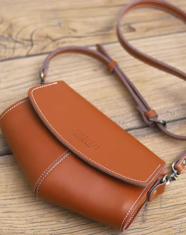 Cute LEATHER Sling Bag Side Bags White WOMEN Saddle SHOULDER BAG Small Crossbody Purses FOR WOMEN