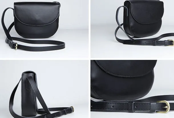 Cute Leather Women Round Crossbody Bag Shoulder Bag Purse for Women
