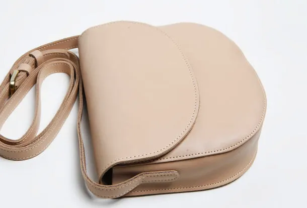 Cute Leather Women Round Crossbody Bag Shoulder Bag Purse for Women