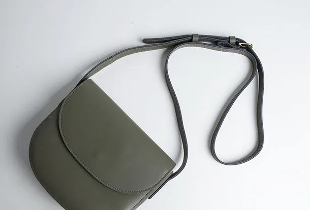 Cute Leather Women Round Crossbody Bag Shoulder Bag Purse for Women