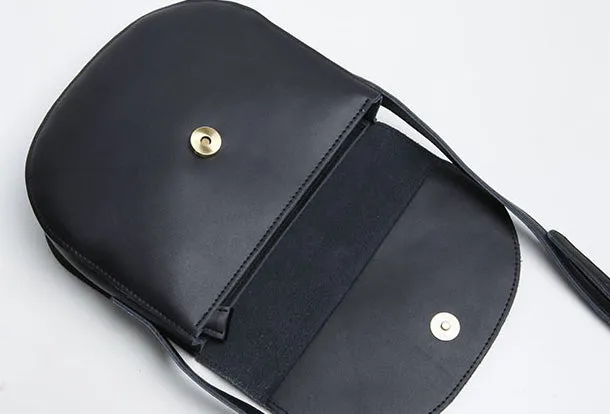 Cute Leather Women Round Crossbody Bag Shoulder Bag Purse for Women