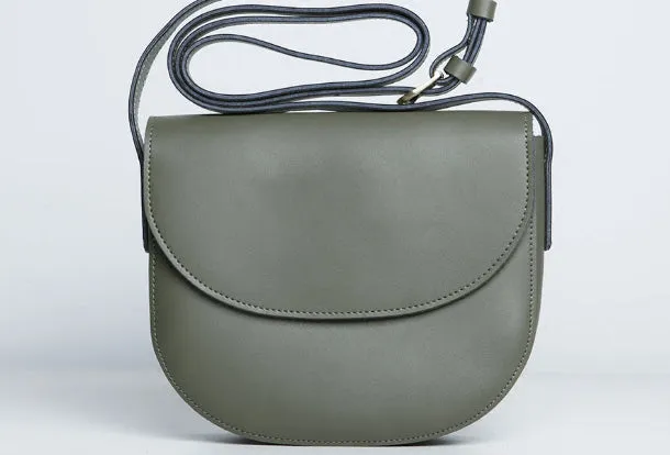 Cute Leather Women Round Crossbody Bag Shoulder Bag Purse for Women