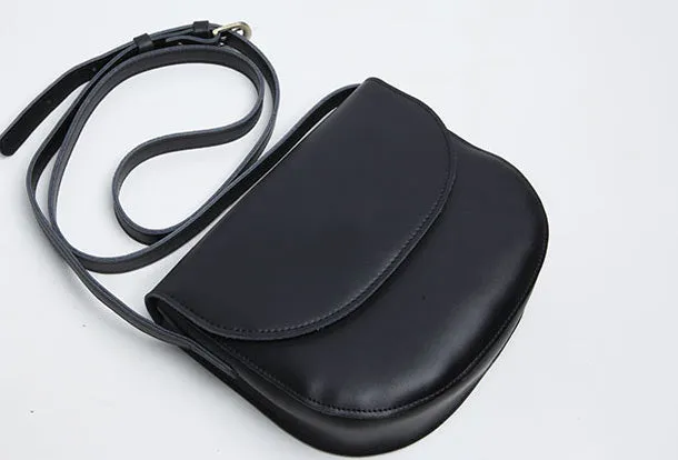 Cute Leather Women Round Crossbody Bag Shoulder Bag Purse for Women