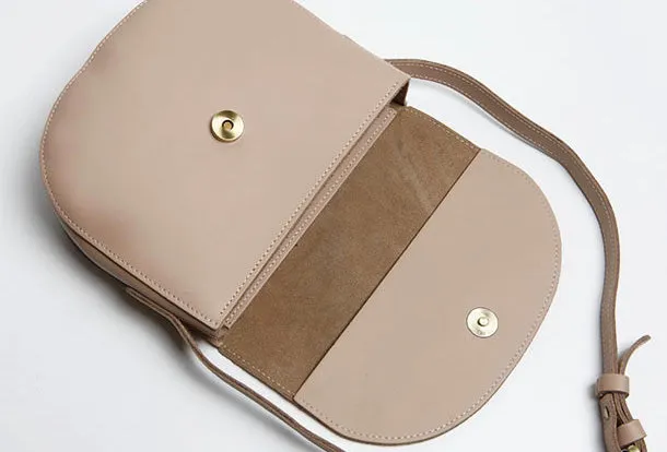Cute Leather Women Round Crossbody Bag Shoulder Bag Purse for Women