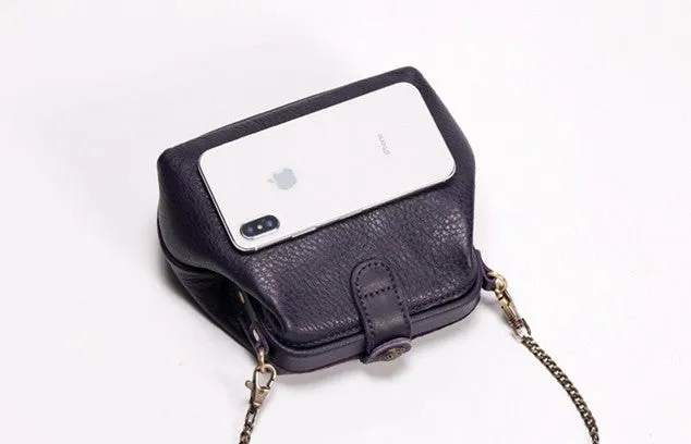Cute LEATHER WOMEN Small Doctor Purse Chain SHOULDER BAG Purse FOR WOMEN
