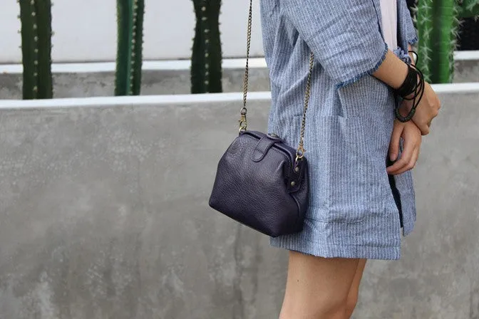 Cute LEATHER WOMEN Small Doctor Purse Chain SHOULDER BAG Purse FOR WOMEN