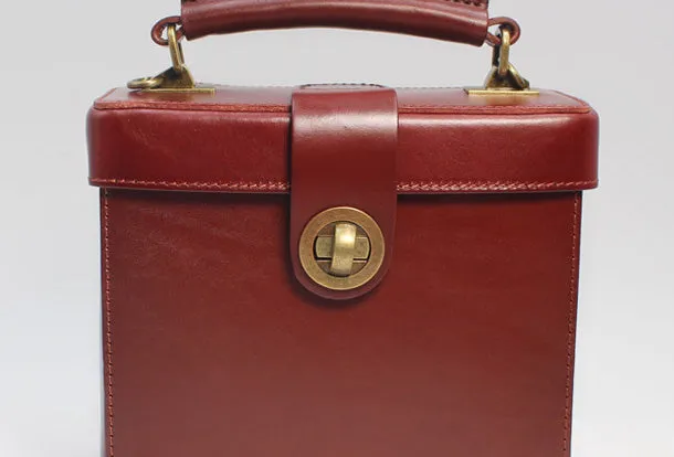 Cute Leather Womens Handbag Doctor Bag Purse Shoulder Bag for Women
