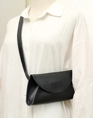 Cute Women Leather Fanny Pack Brown MIni Leather Sling Bag Small Waist BAG FOR WOMEN
