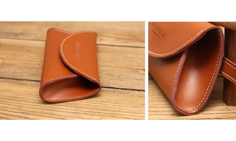 Cute Women Leather Fanny Pack Brown MIni Leather Sling Bag Small Waist BAG FOR WOMEN