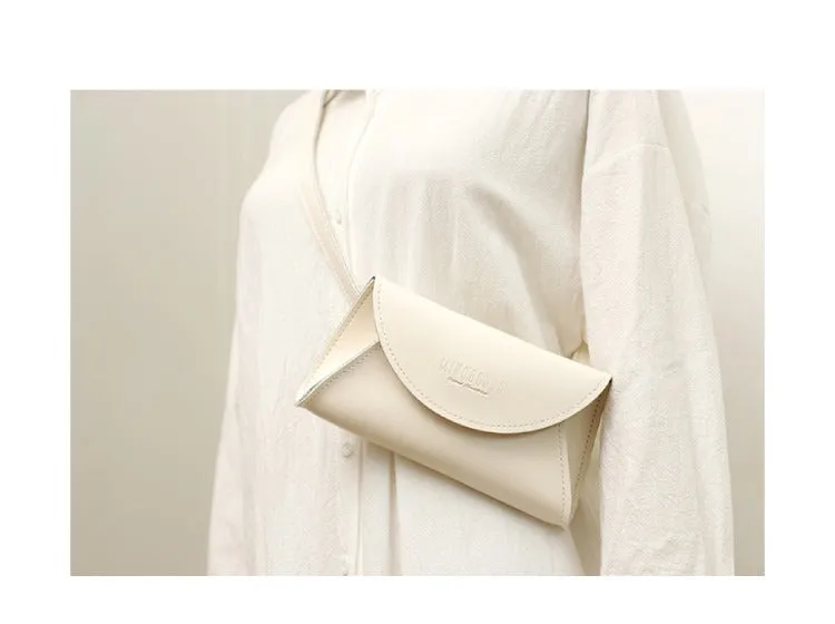 Cute Women Leather Fanny Pack Brown MIni Leather Sling Bag Small Waist BAG FOR WOMEN