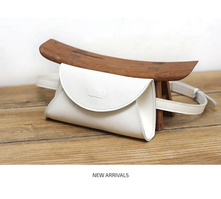 Cute Women Leather Fanny Pack Brown MIni Leather Sling Bag Small Waist BAG FOR WOMEN