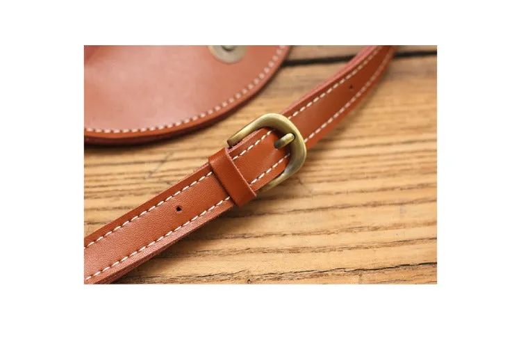 Cute Women Leather Fanny Pack White MIni Leather Sling Bag Small Waist BAG FOR WOMEN