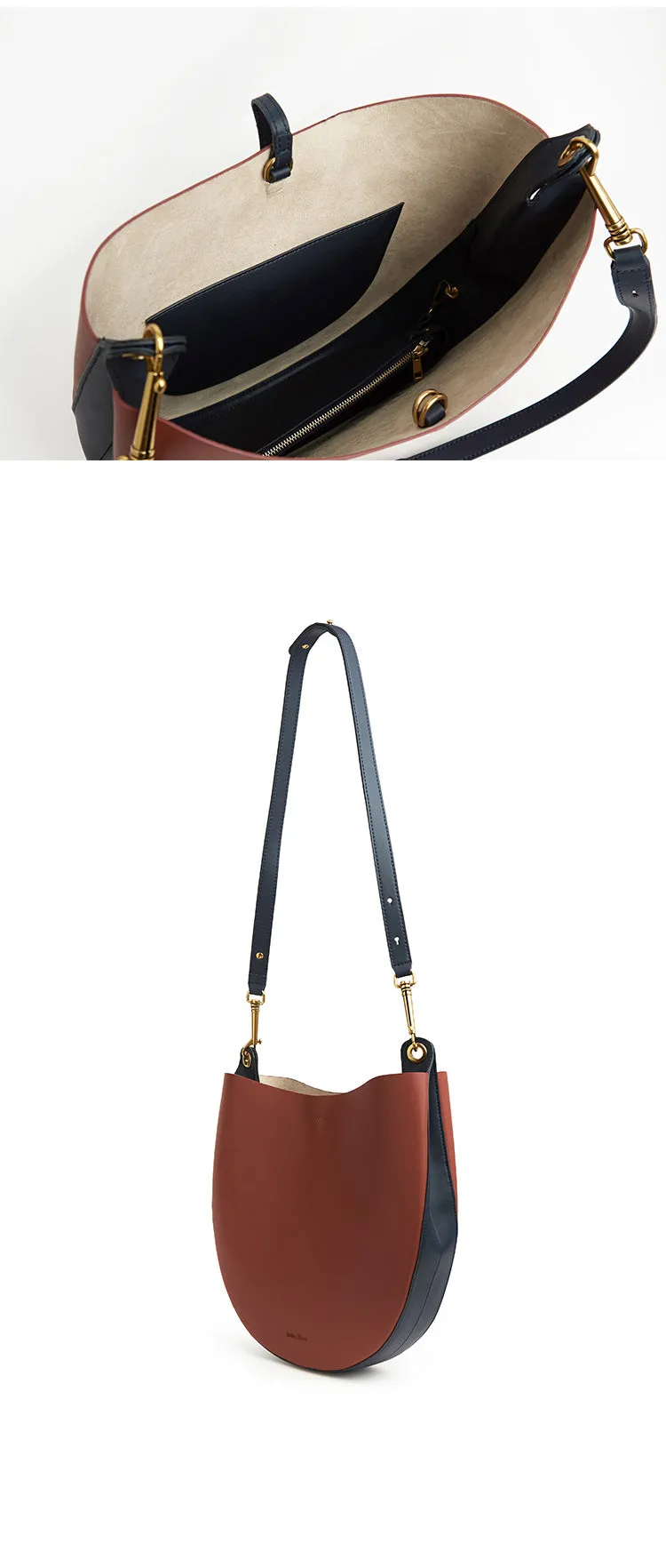 Cute Womens Black Leather Saddle Round Shoulder Bag Round Crossbody Purse for Women