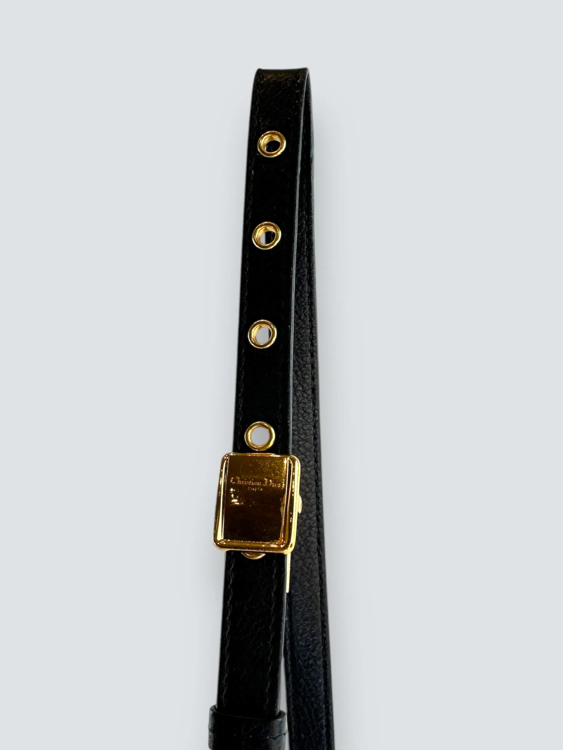 Dior Black Leather Medium Caro Crossbody