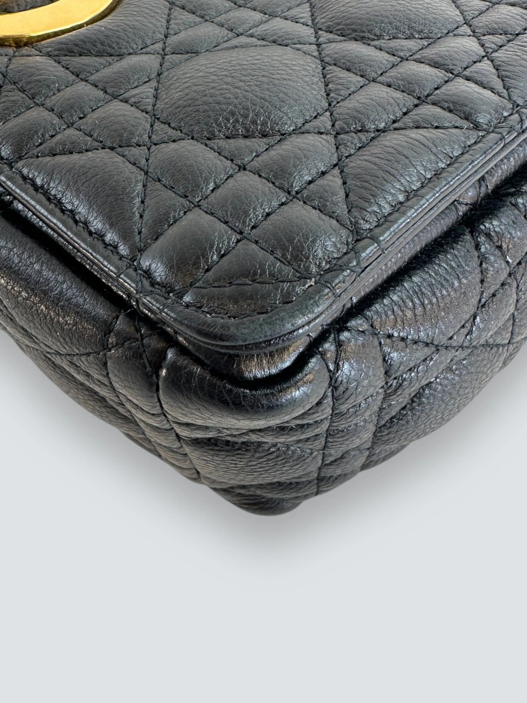 Dior Black Leather Medium Caro Crossbody