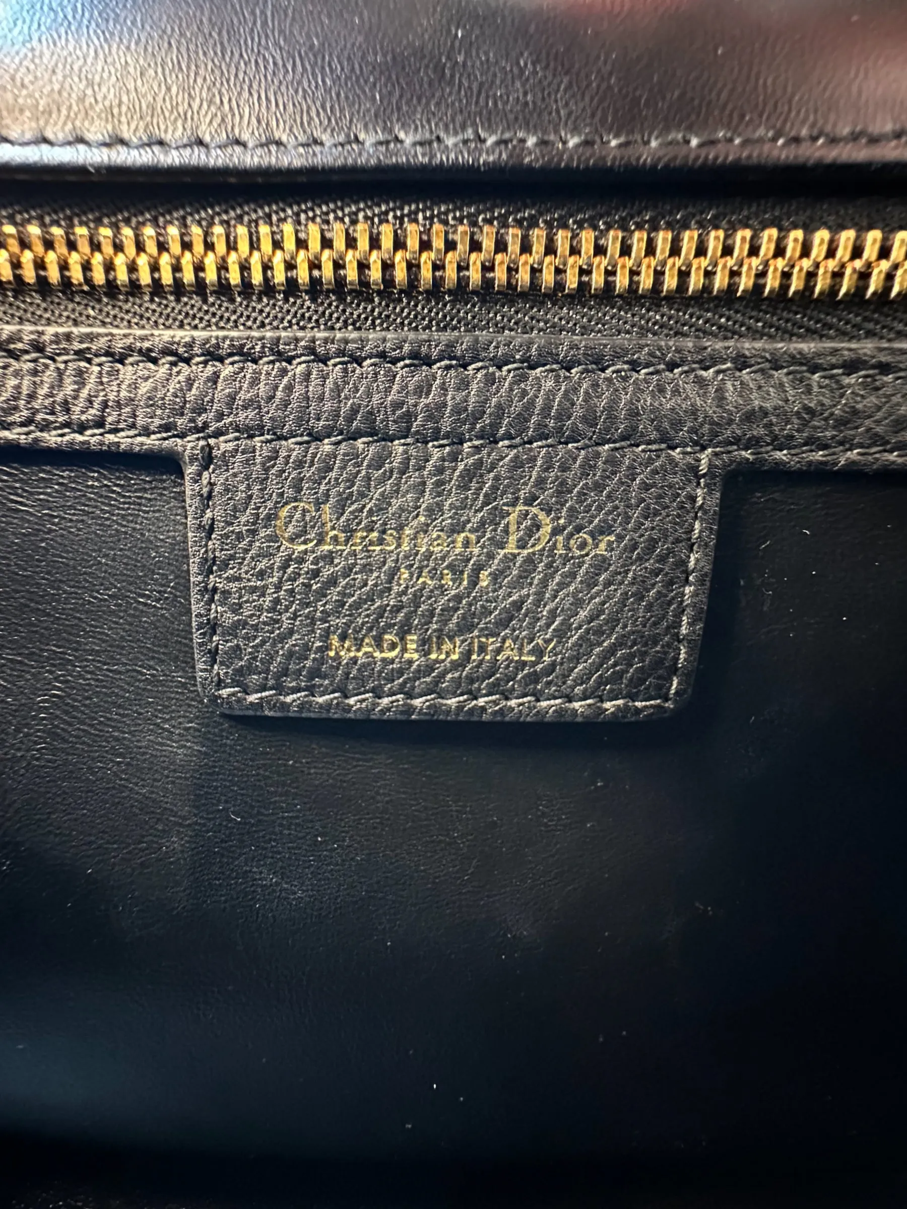 Dior Black Leather Medium Caro Crossbody