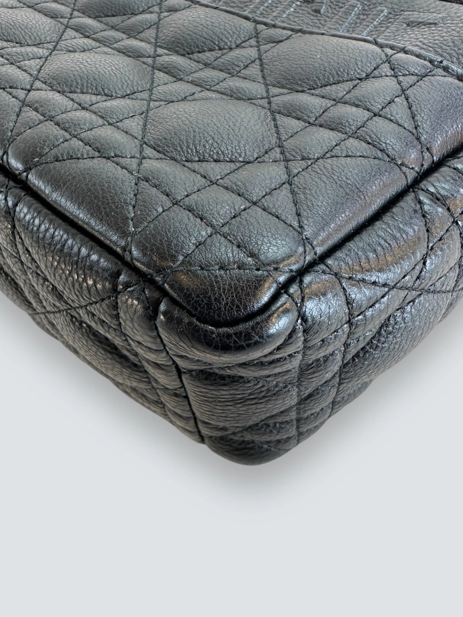 Dior Black Leather Medium Caro Crossbody