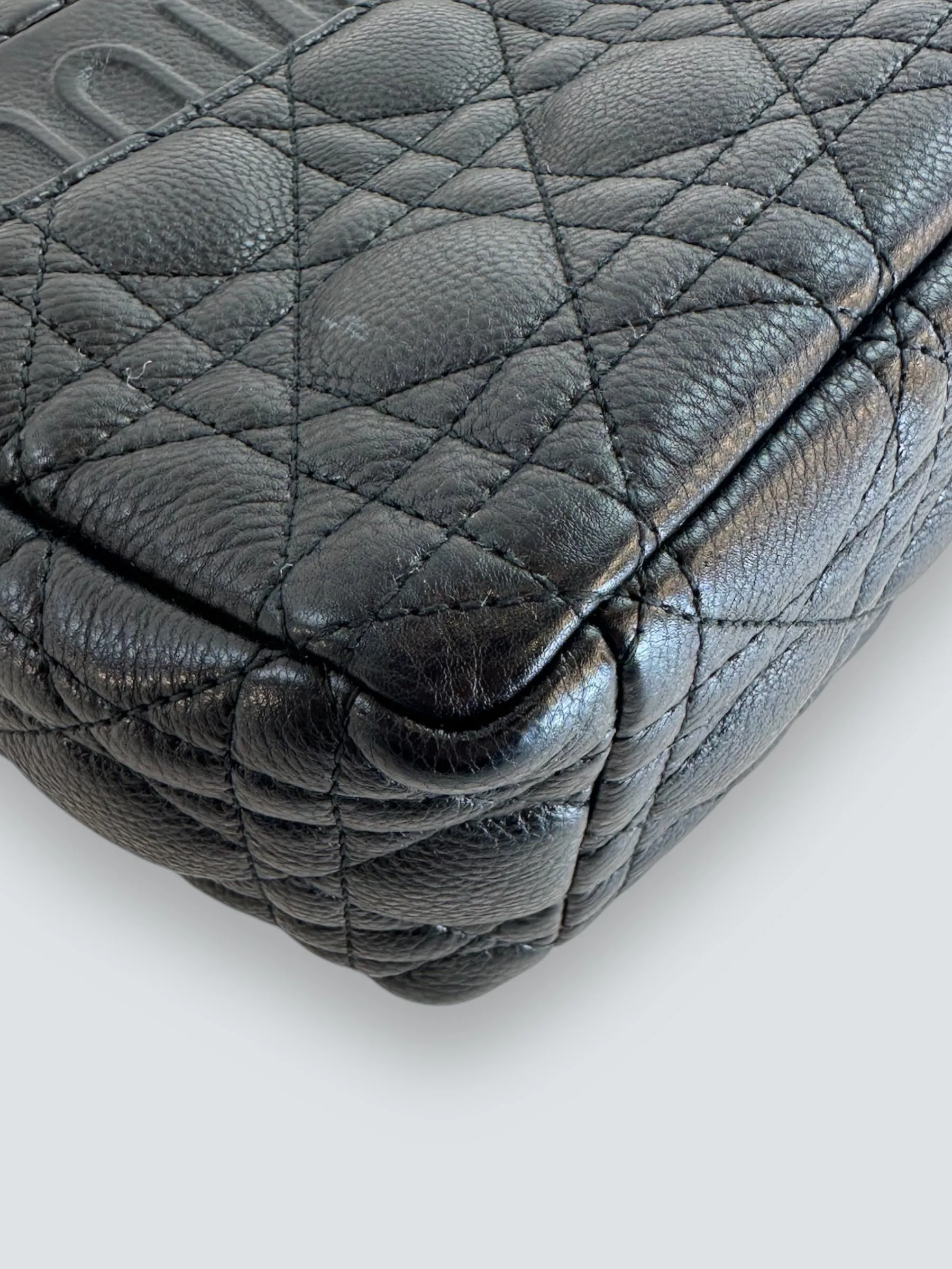Dior Black Leather Medium Caro Crossbody