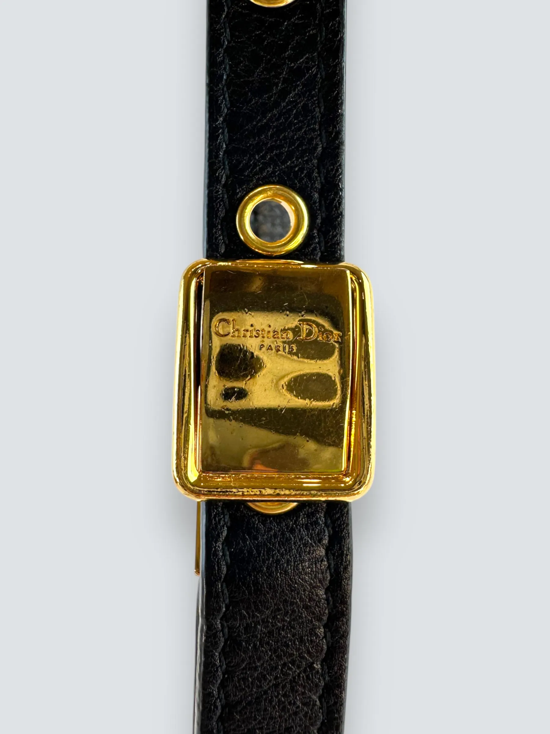 Dior Black Leather Medium Caro Crossbody