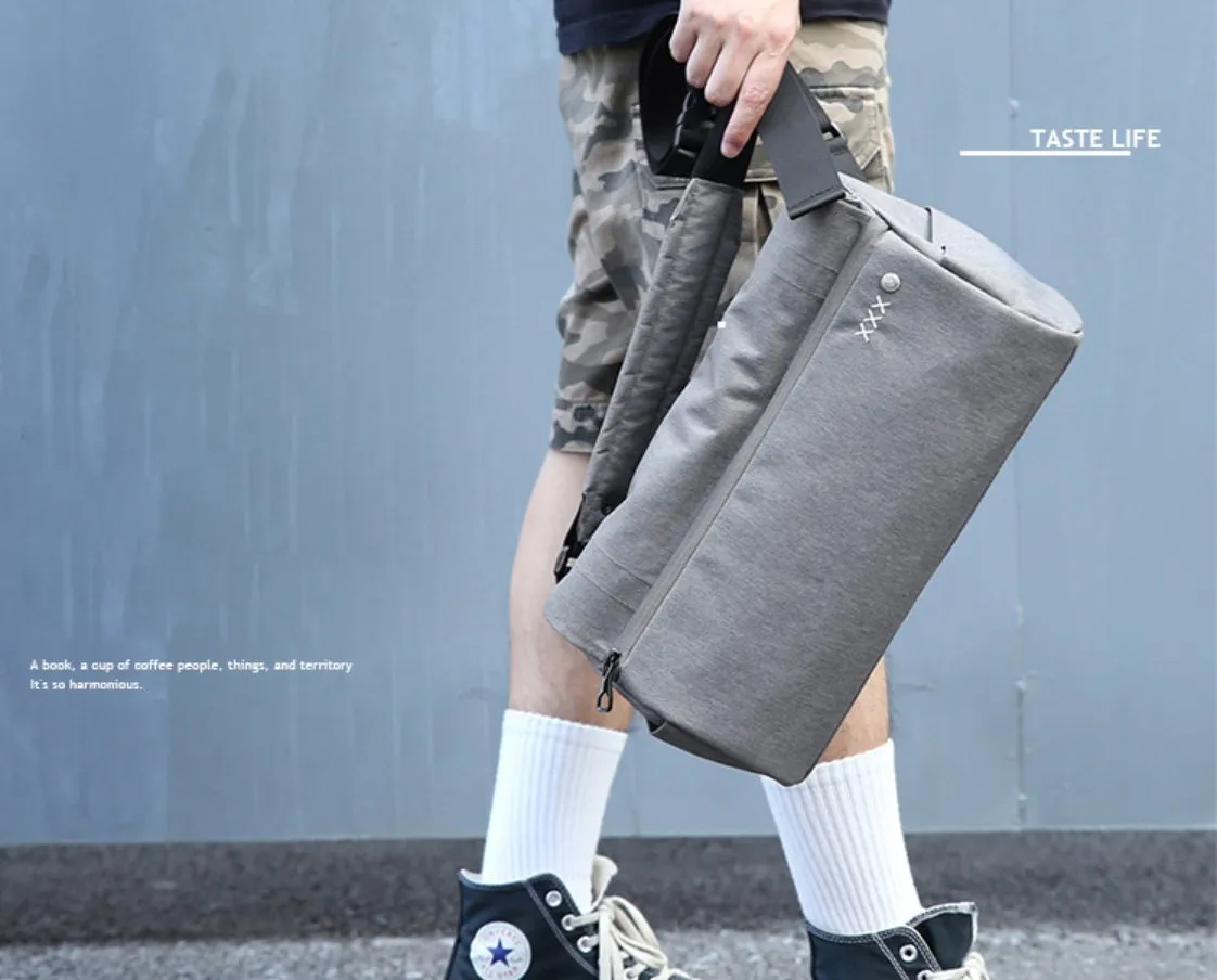 Fashion Oxford Cloth PVC Men's Black Sling Bag Chest Bag Blue One Shoulder Backpack For Men