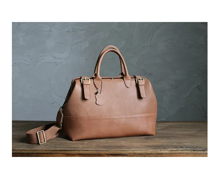 Fashion Womens Brown Leather doctor handbag shoulder doctor bag Purse for women