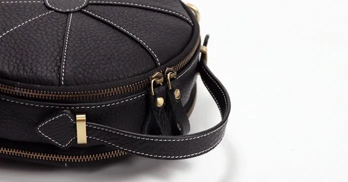 Fashion Womens Leather round purse circle bag circle handbag round handbag for women