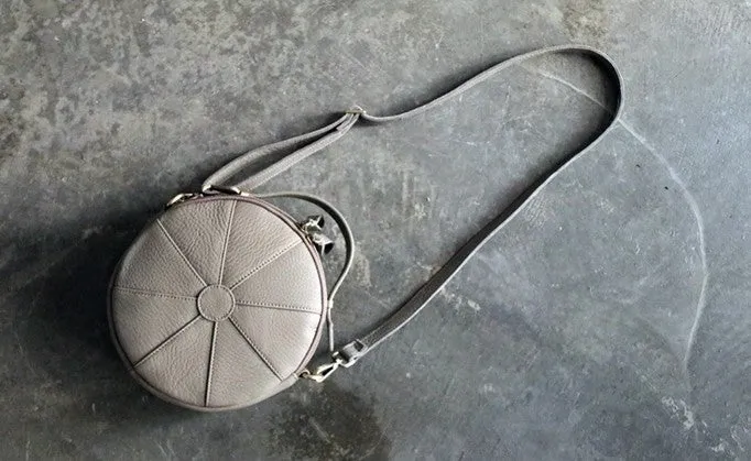 Fashion Womens Leather round purse circle bag circle handbag round handbag for women