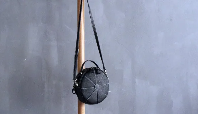 Fashion Womens Leather round purse circle bag circle handbag round handbag for women