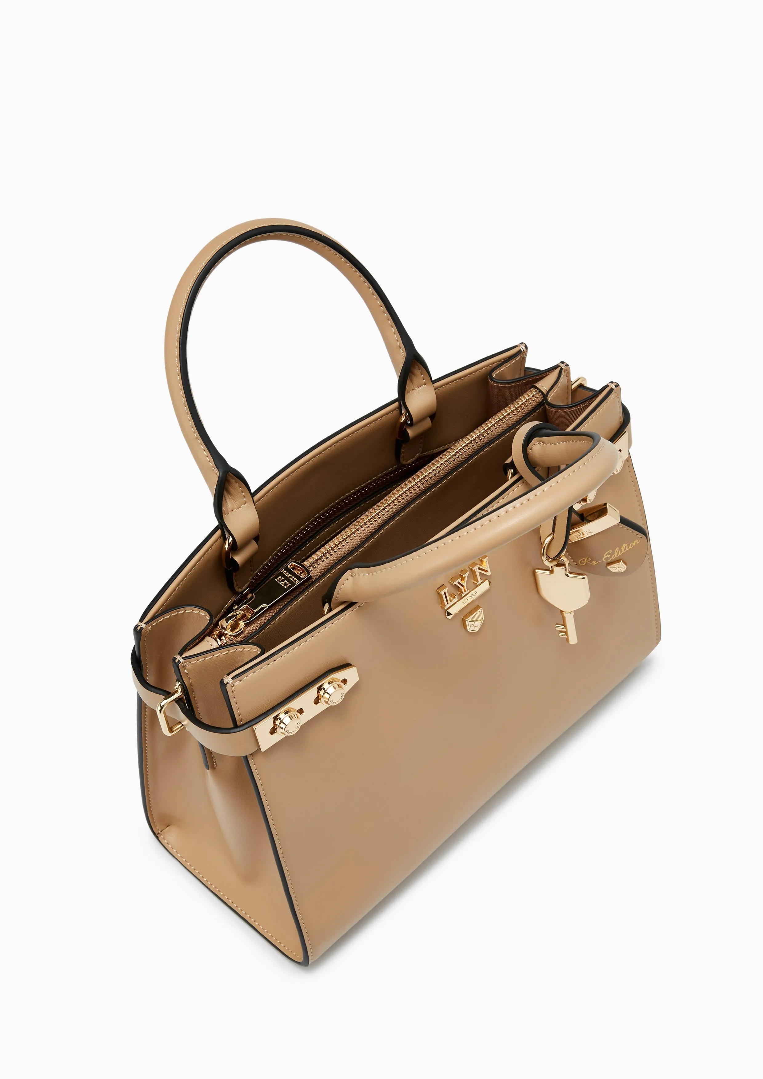 Fineness Re-Edit L Top Handle Bag Beige