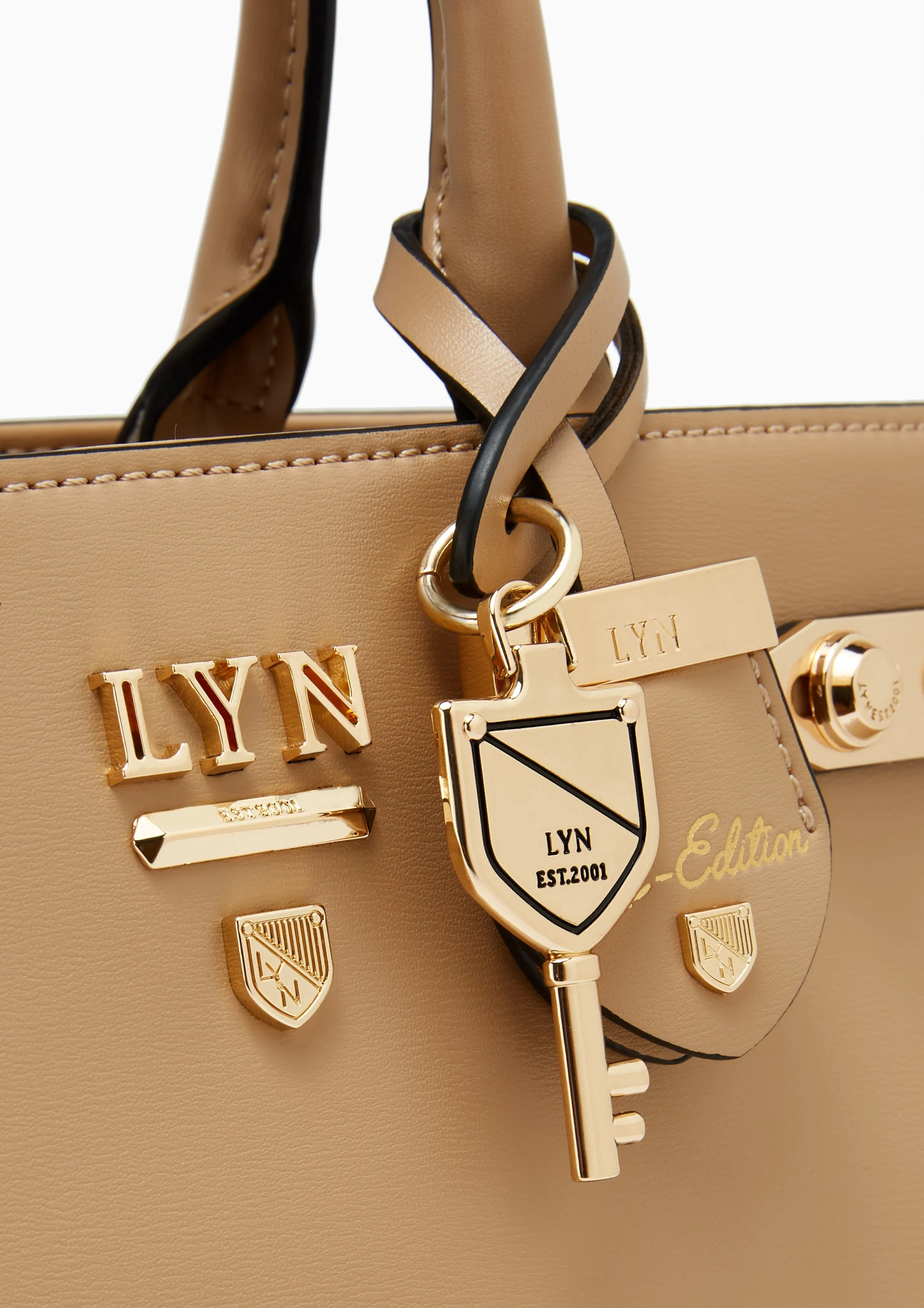 Fineness Re-Edit L Top Handle Bag Beige