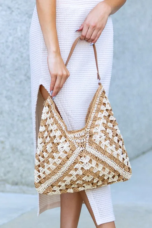 Full of Sunshine Woven Straw Shoulder Bag