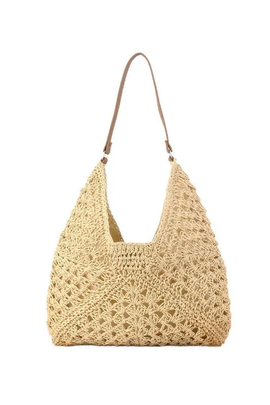 Full of Sunshine Woven Straw Shoulder Bag