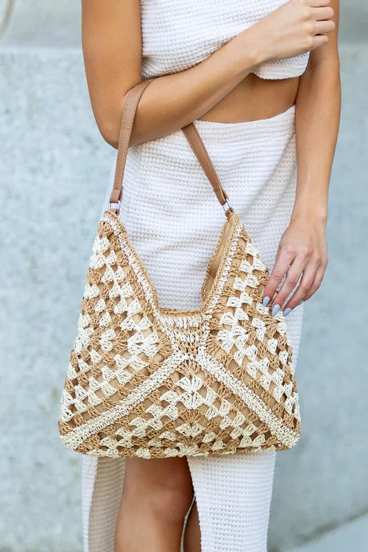 Full of Sunshine Woven Straw Shoulder Bag
