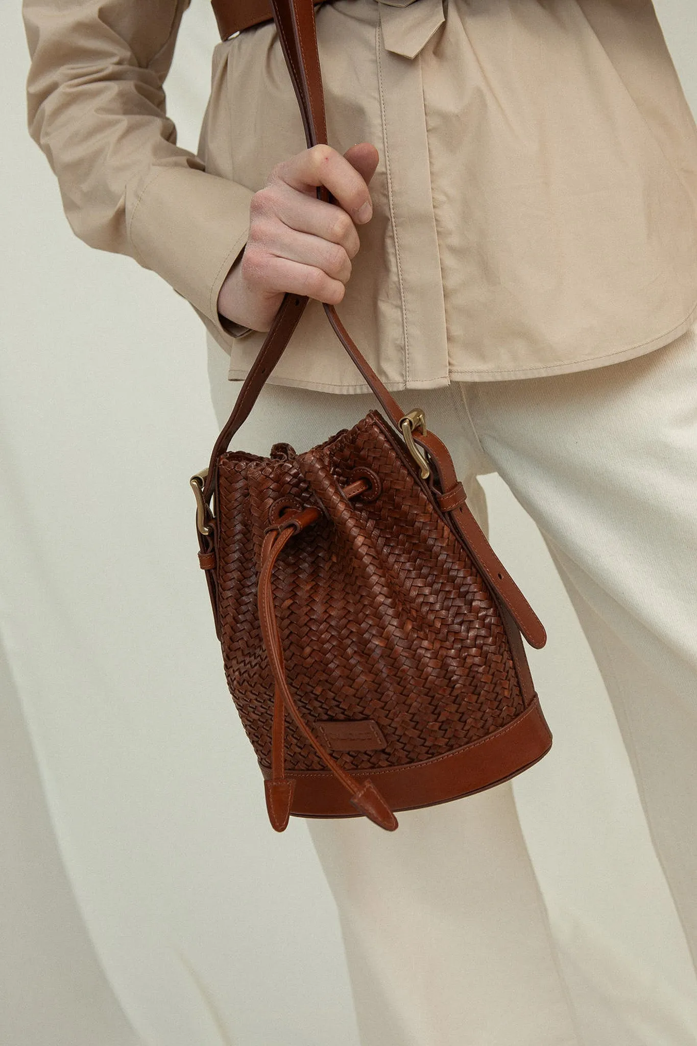 Gaya Mini Birch Twill Bucket Bag