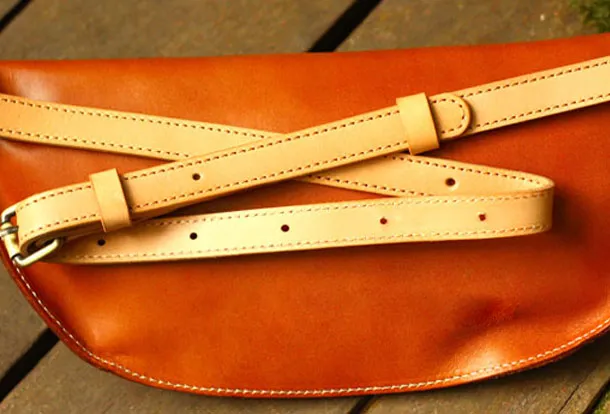 Genuine Leather Mens Chest Bag Cool Sling Bag Waist Bag Bike Bag Cycling Bag For Men