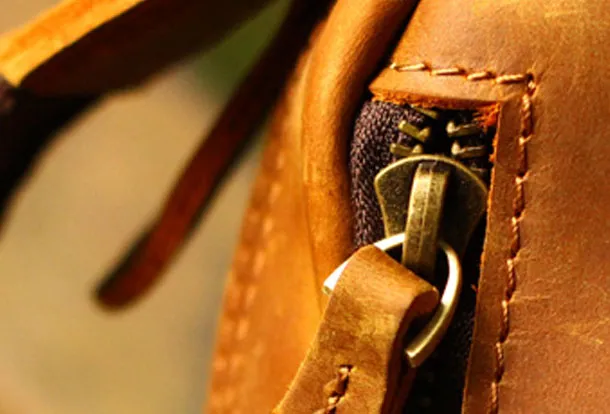 Genuine Leather Mens Cool SLing Bag iPad Bag Chest Bag Bike Bag