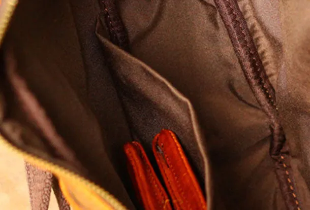 Genuine Leather Mens Cool SLing Bag iPad Bag Chest Bag Bike Bag