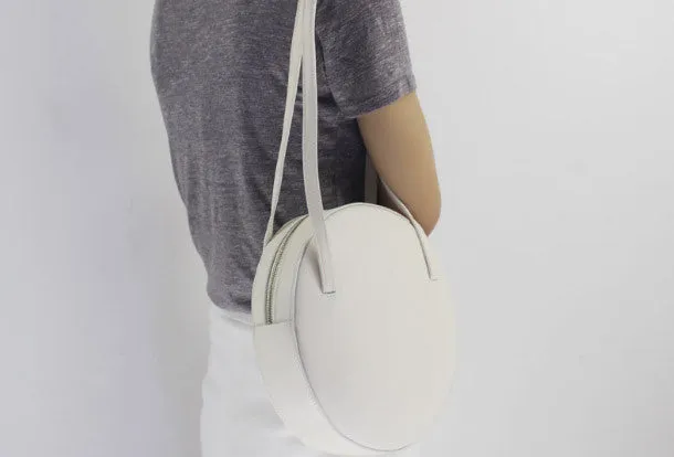 Genuine Leather round bag shoulder bag purse for women leather backpack