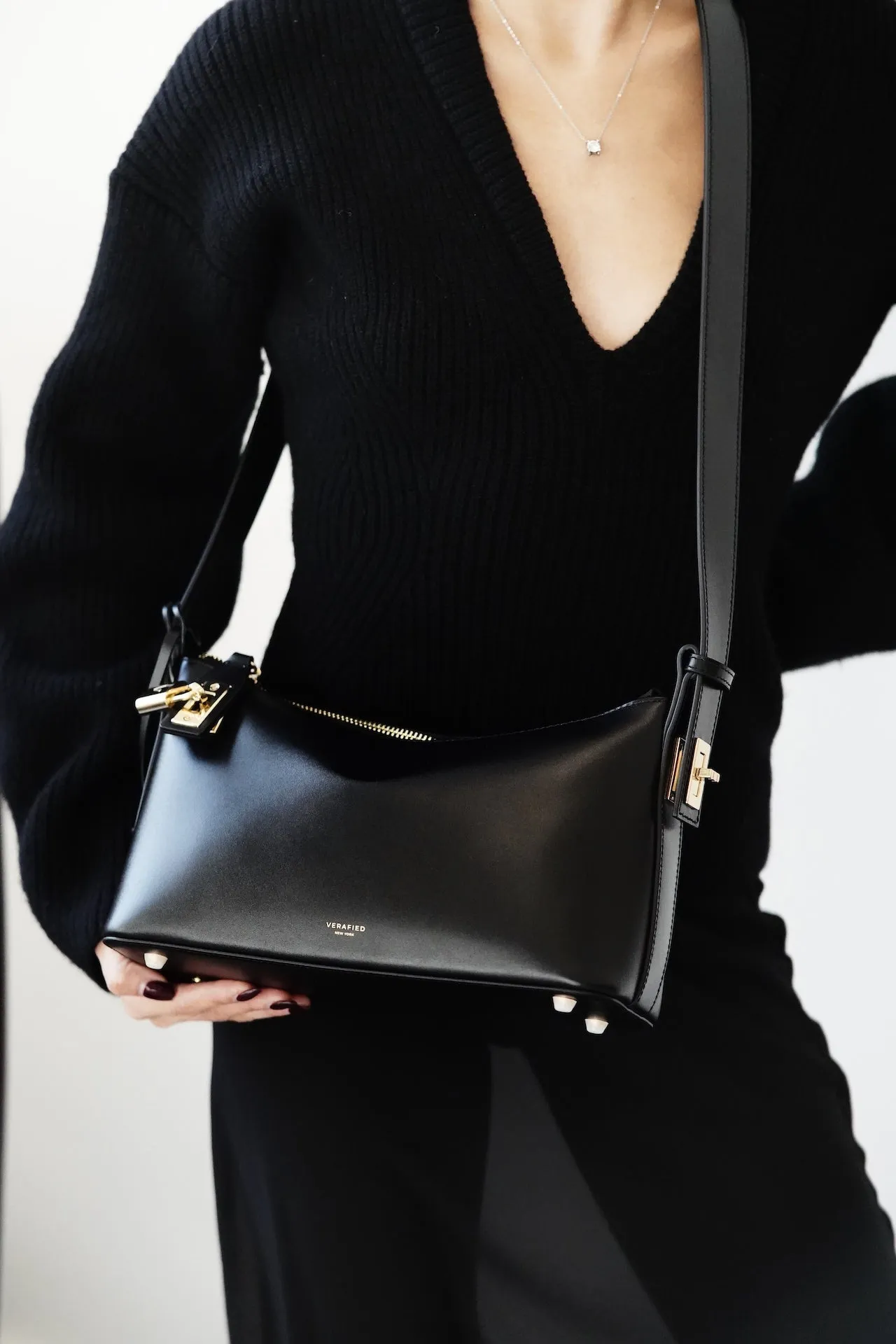 Gold Black Hobo Bag