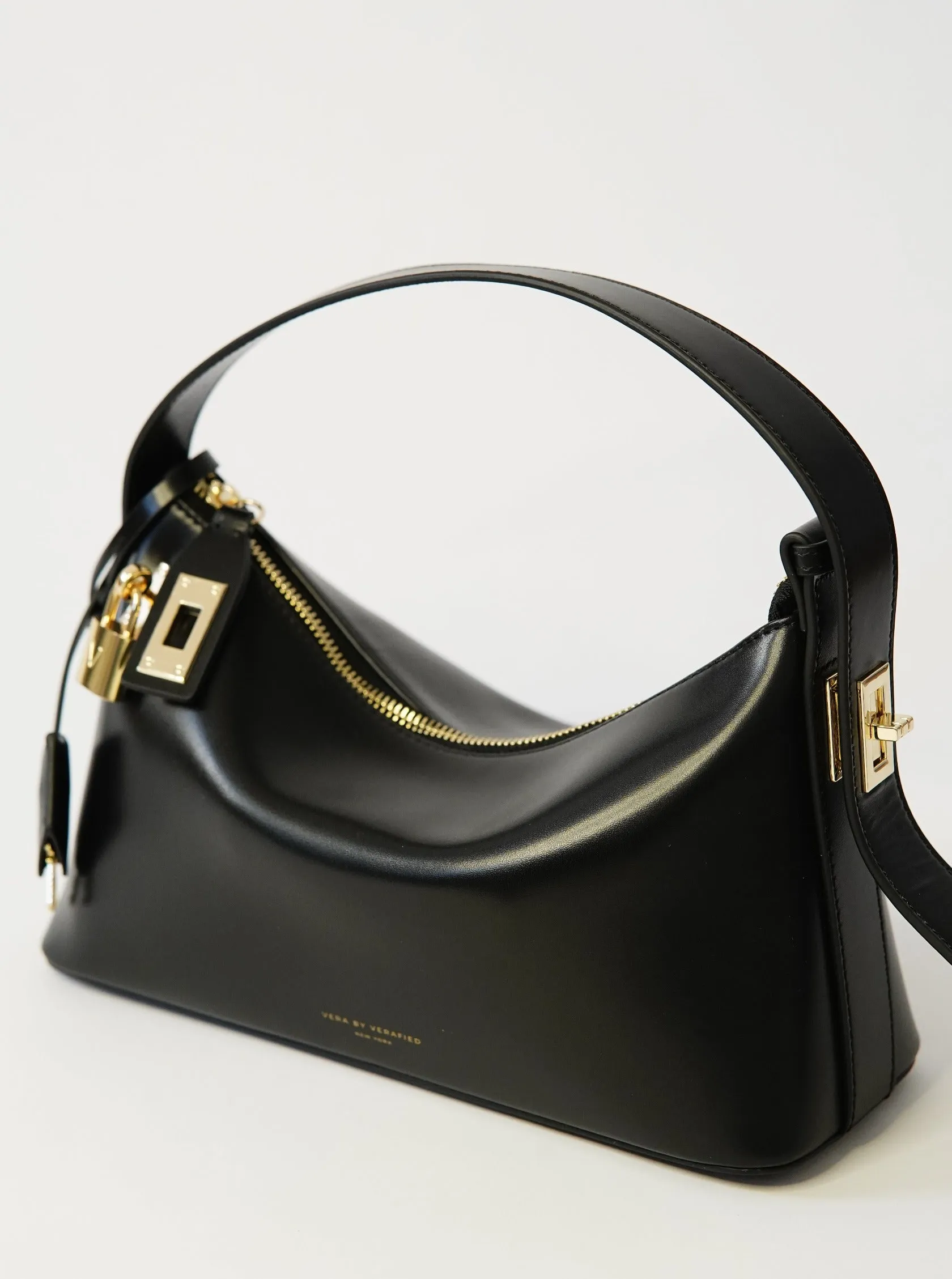 Gold Black Hobo Bag
