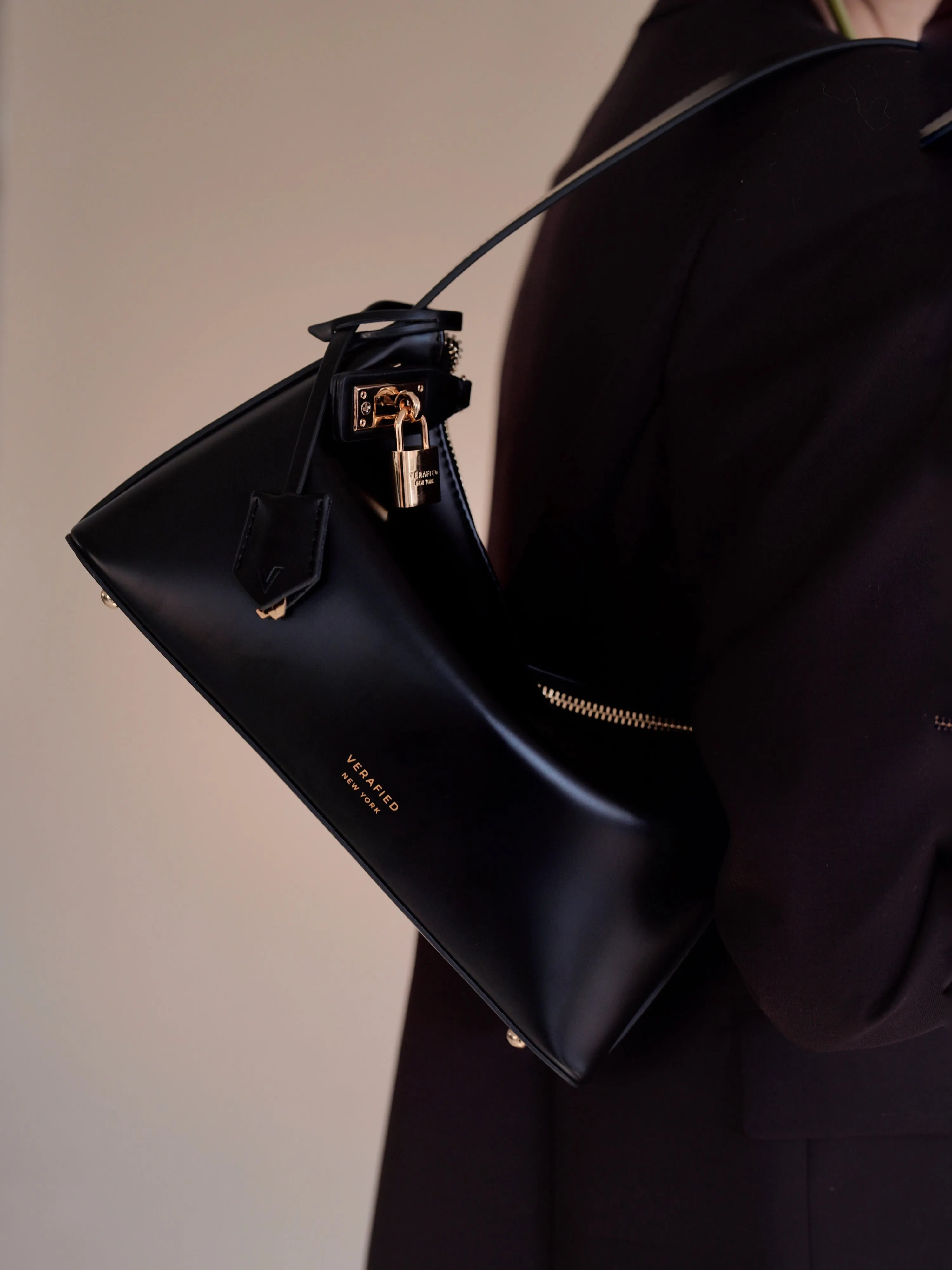 Gold Black Hobo Bag