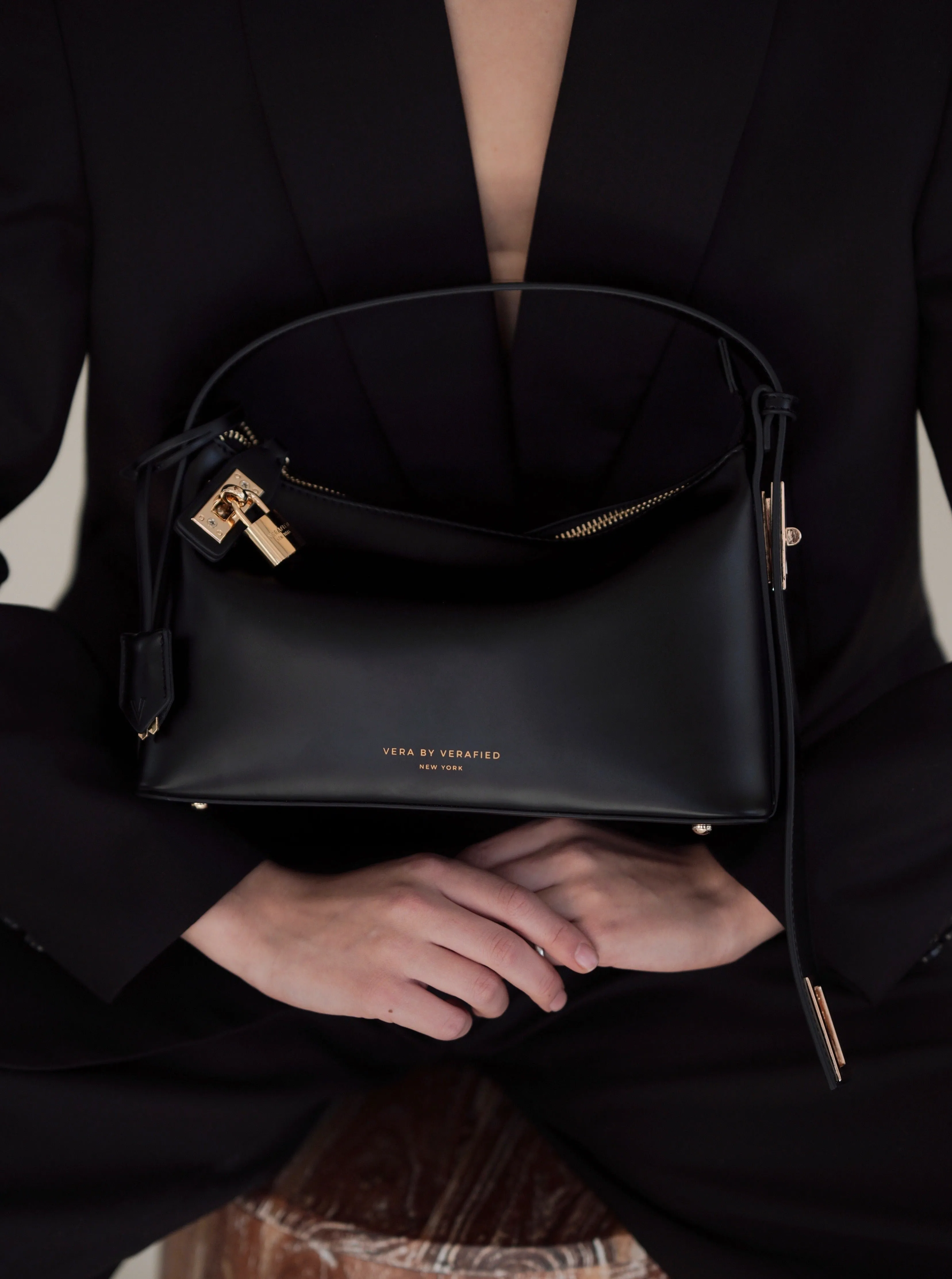 Gold Black Hobo Bag