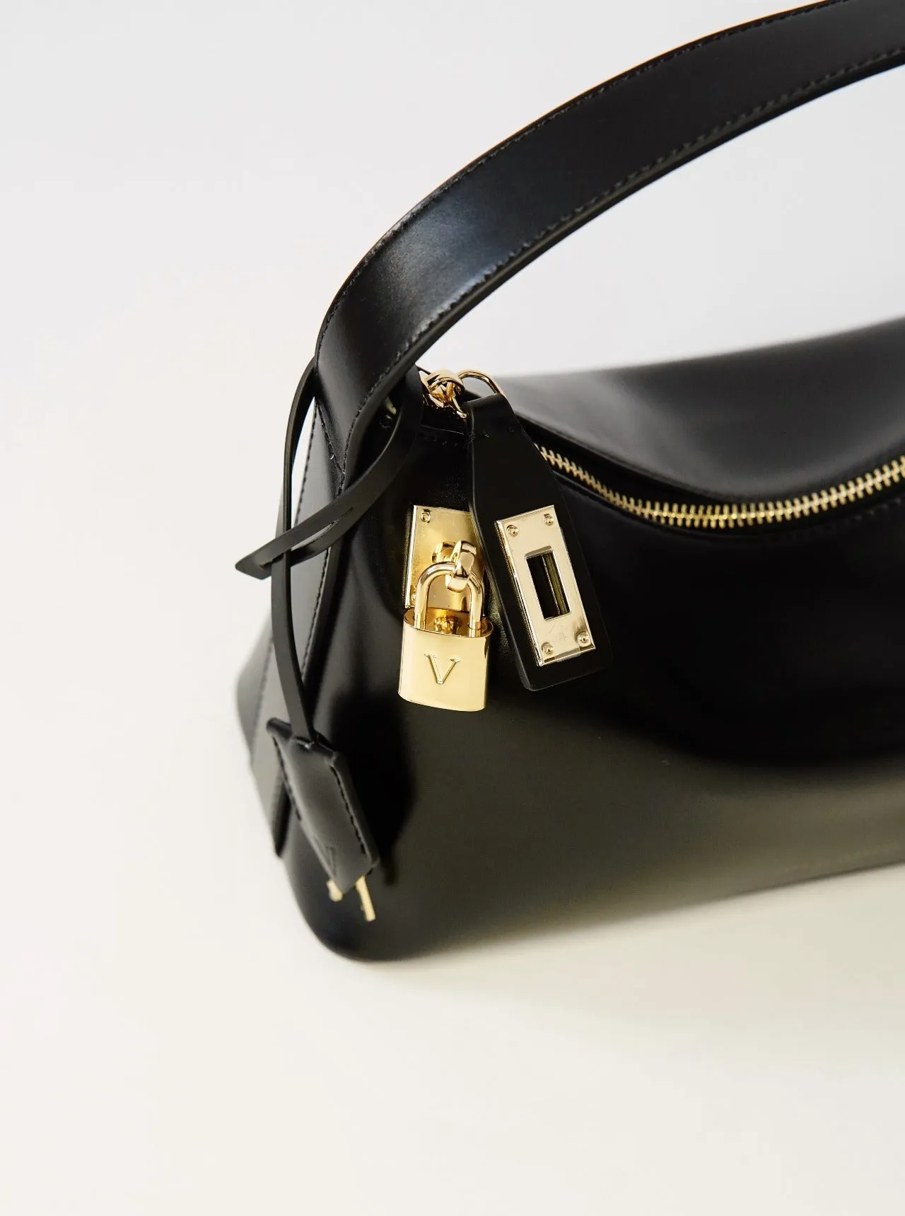 Gold Black Hobo Bag