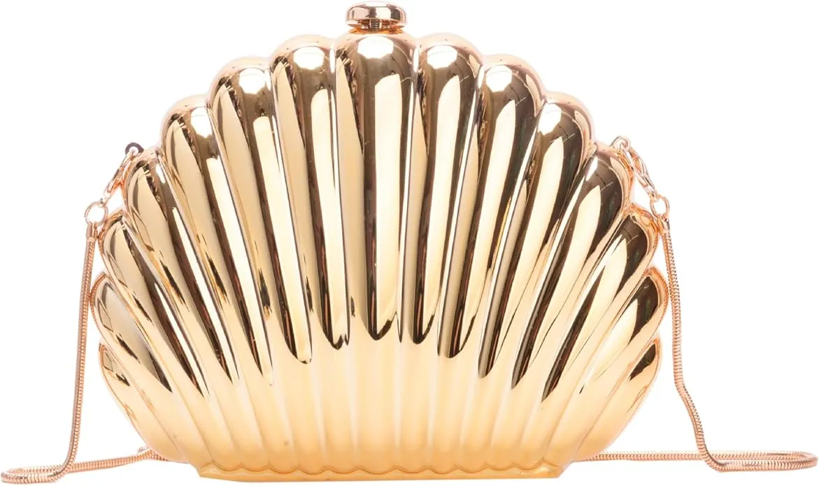 Gold Coast Shell Crossbody Clutch