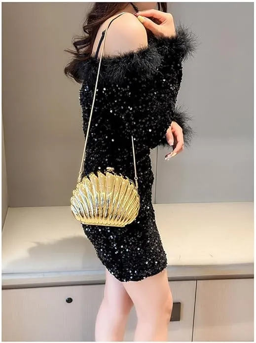 Gold Coast Shell Crossbody Clutch